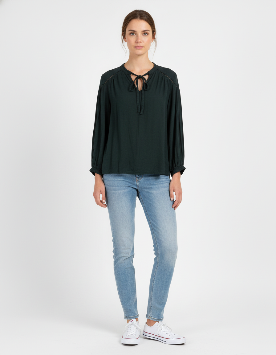 Blouse vert foncé - Taille S/36