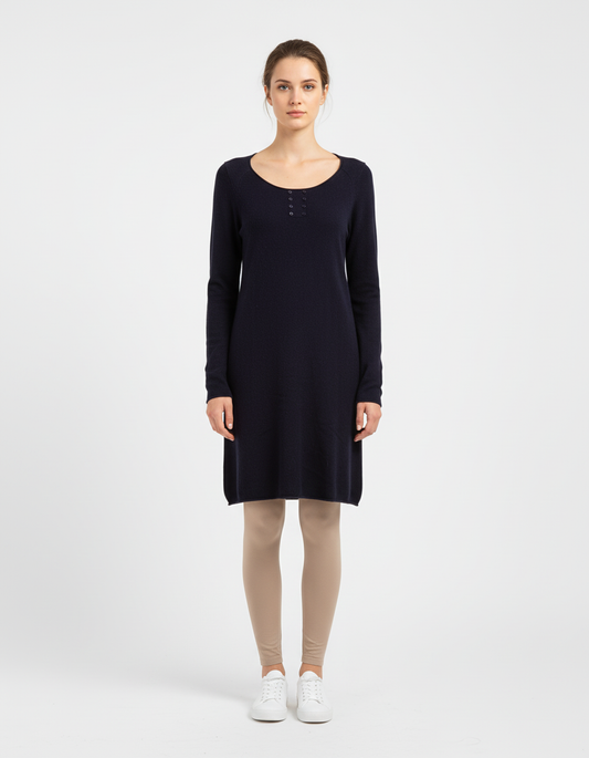 Robe-pull bleu foncé - Taille S/36