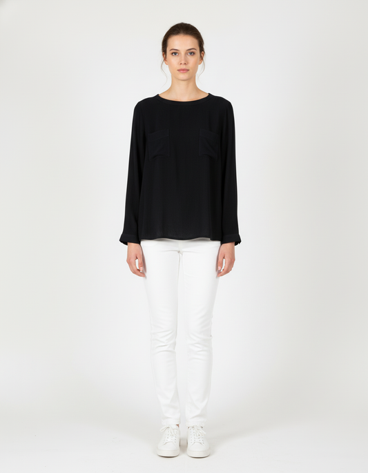 Blouse bleue foncée - Taille XS/34