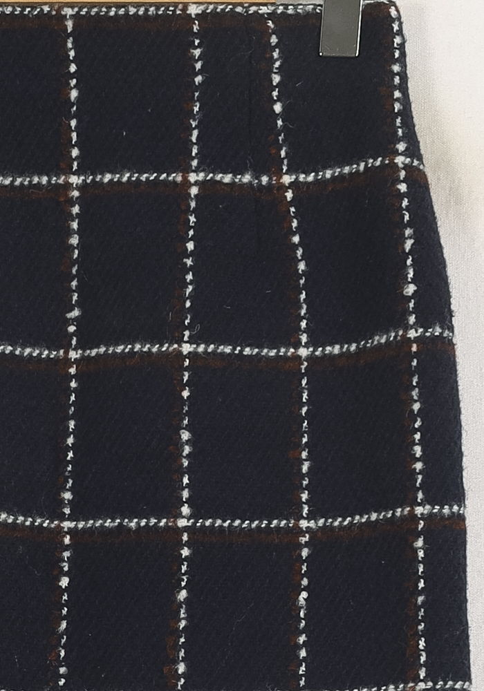 Jupe Courte Bleue à Carreaux Blancs - Taille XS/34