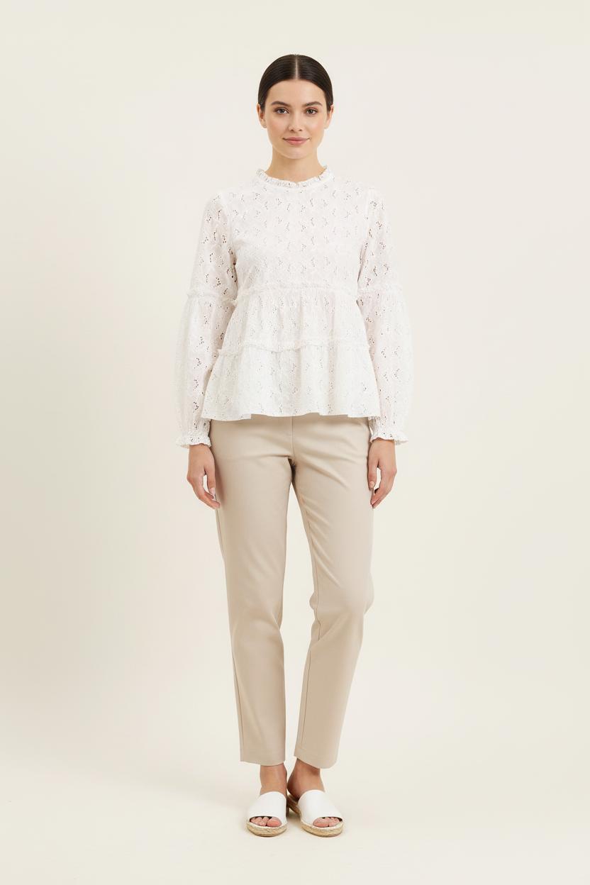 Blouse Brodée Blanche - Taille S/36