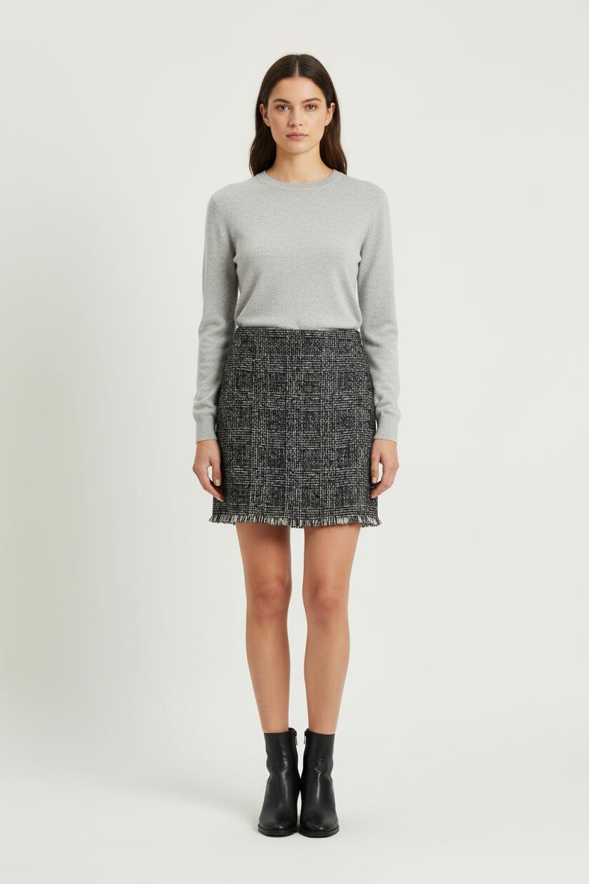 Jupe Droite Grise - Taille M/38