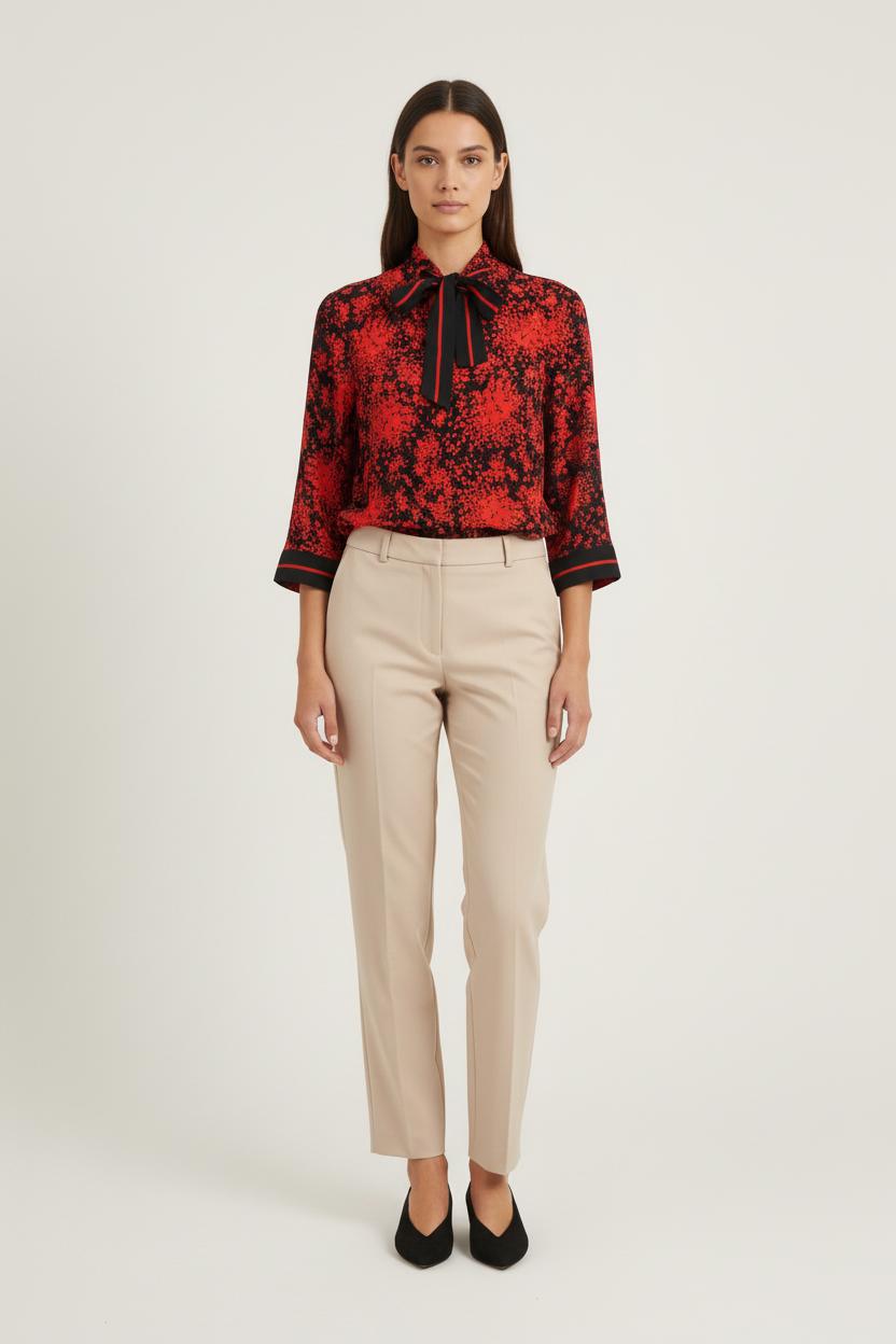 Blouse Rouge et Noire - Taille M/38