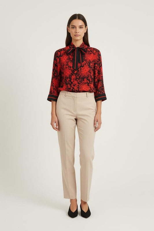 Blouse Rouge et Noire - Taille M/38