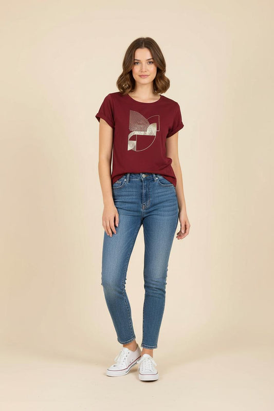 Tee-shirt Bordeaux - Taille S/36