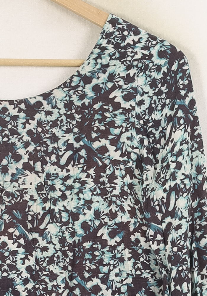 Blouse Bleue et Noire - Taille M/38