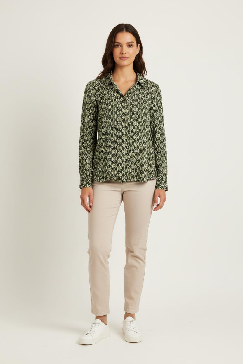 Chemise Verte et Beige - Taille XXL/44