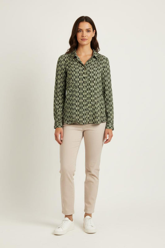 Chemise Verte et Beige - Taille XXL/44