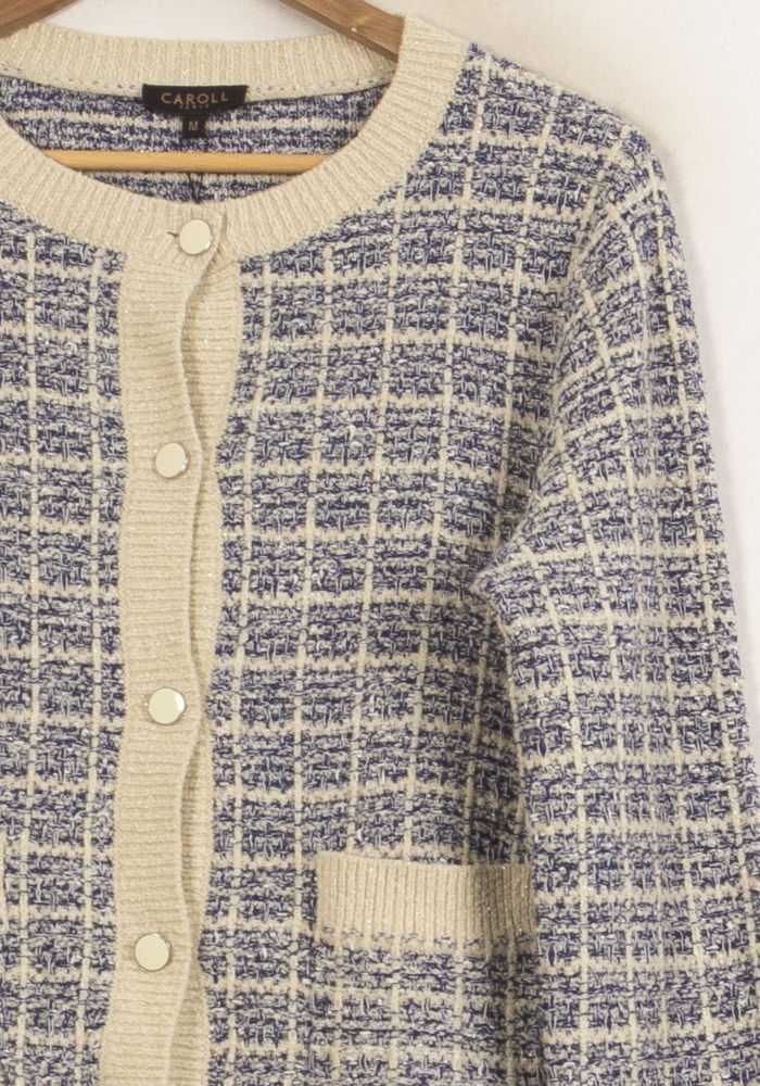 Cardigan bleu et beige - Taille M/38