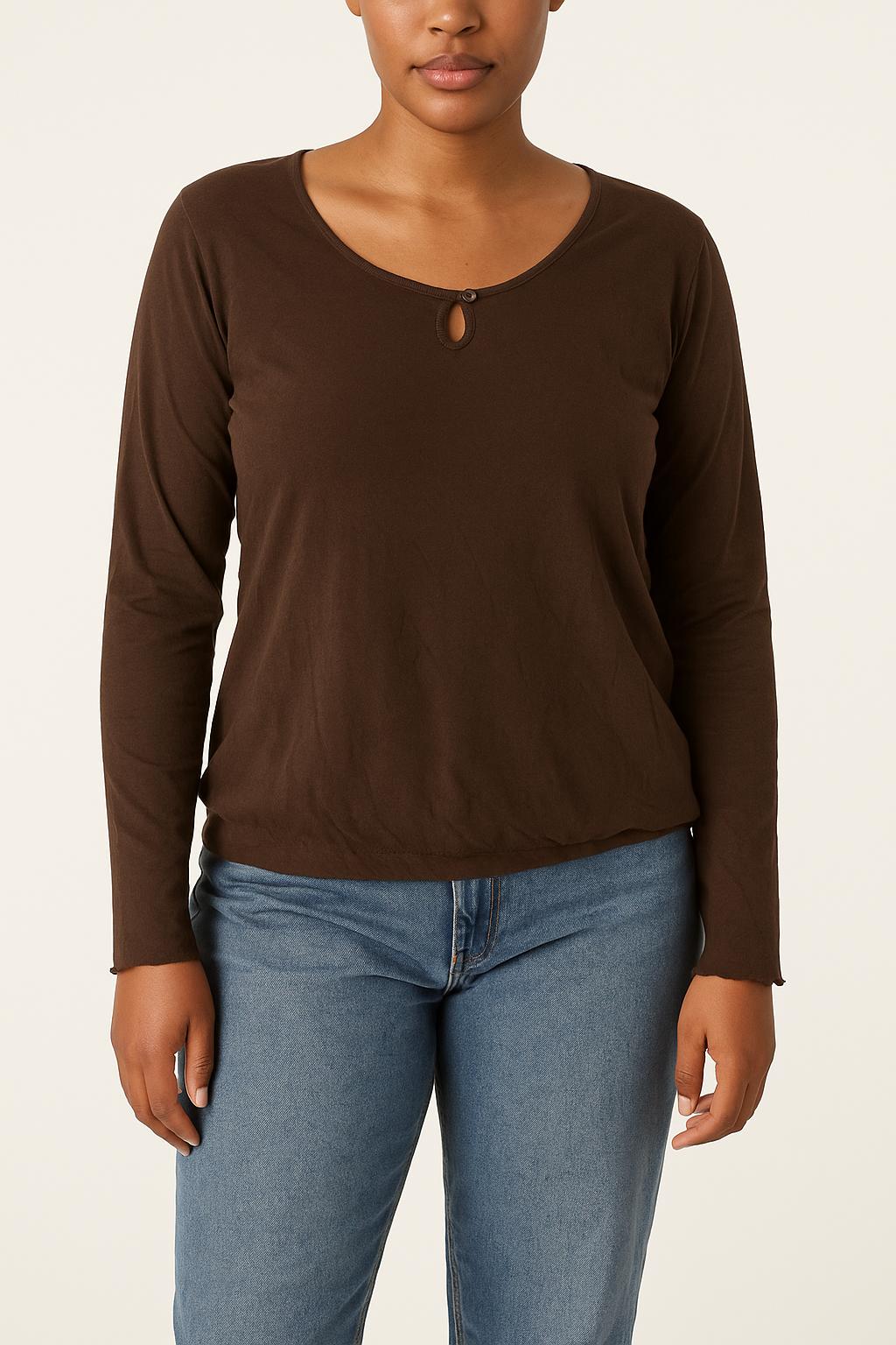 Blouse marron - Taille L/40
