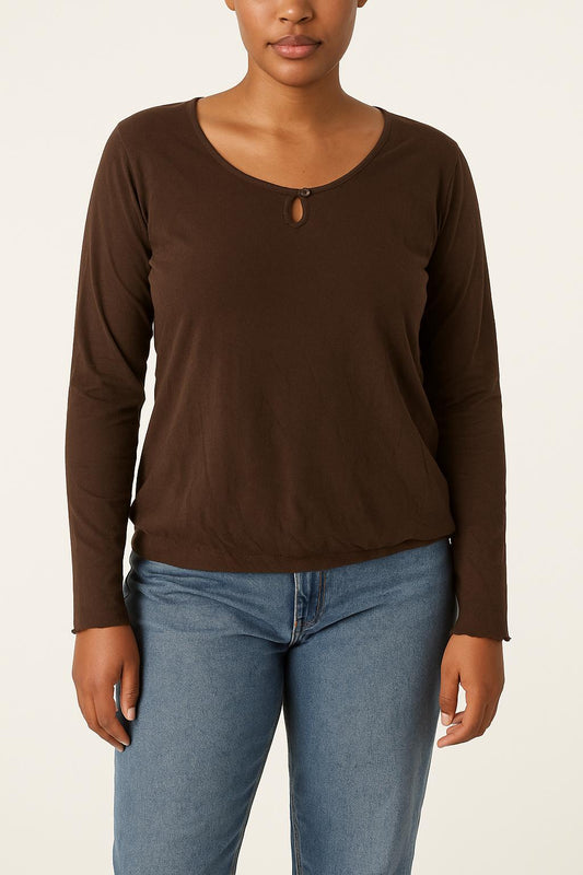 Blouse marron - Taille L/40