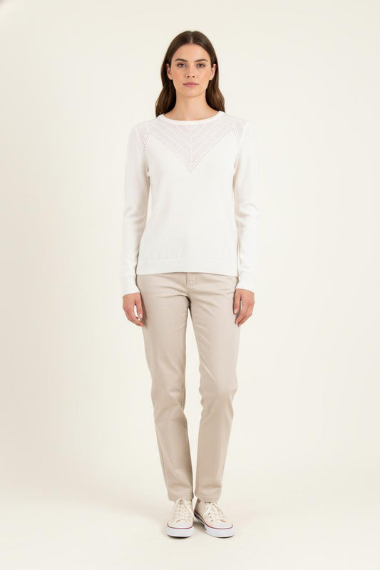 Pull Fin Blanc - Taille S/36