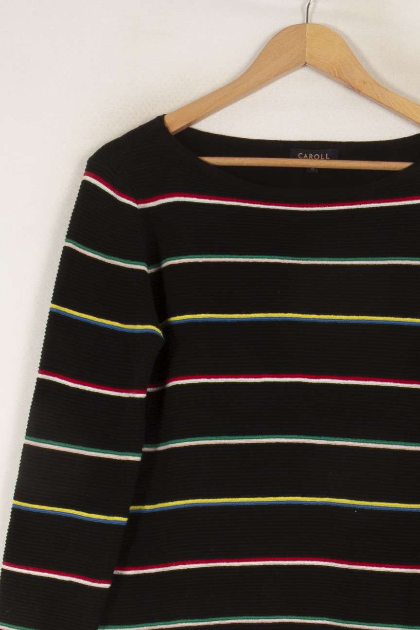 Pull noir rayé - Taille S/36