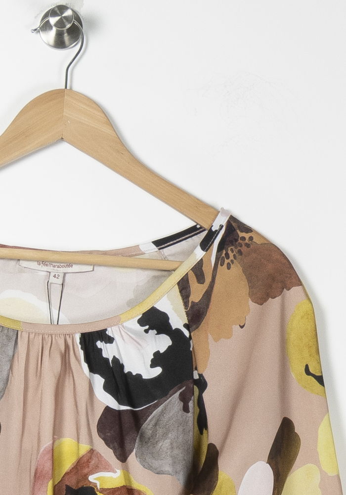 Blouse rose à motifs - Taille XL/42