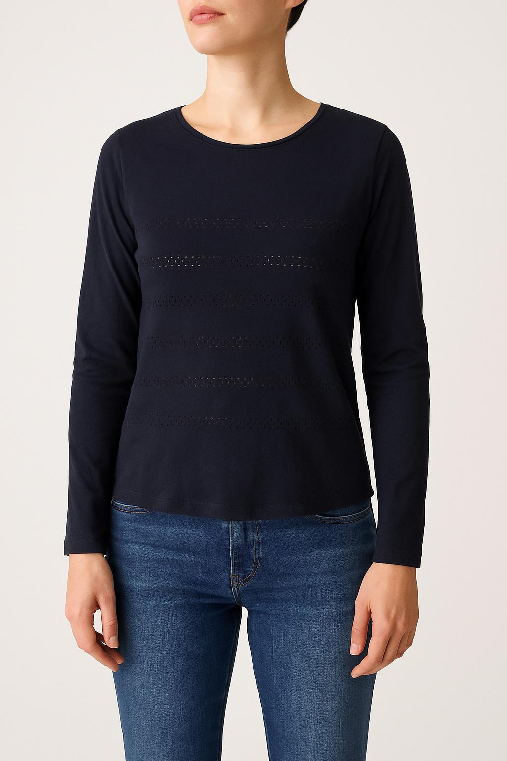 Tee-shirt Manches Longues Bleu - Taille M/38