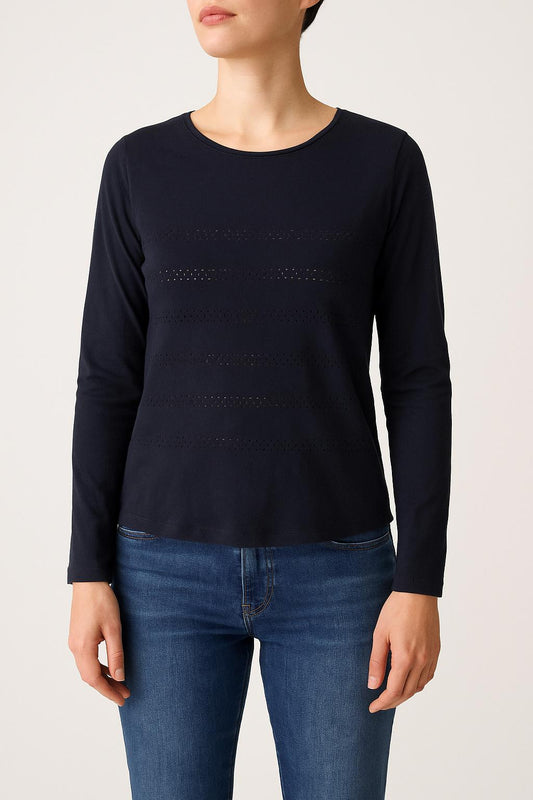 Tee-shirt Manches Longues Bleu - Taille M/38