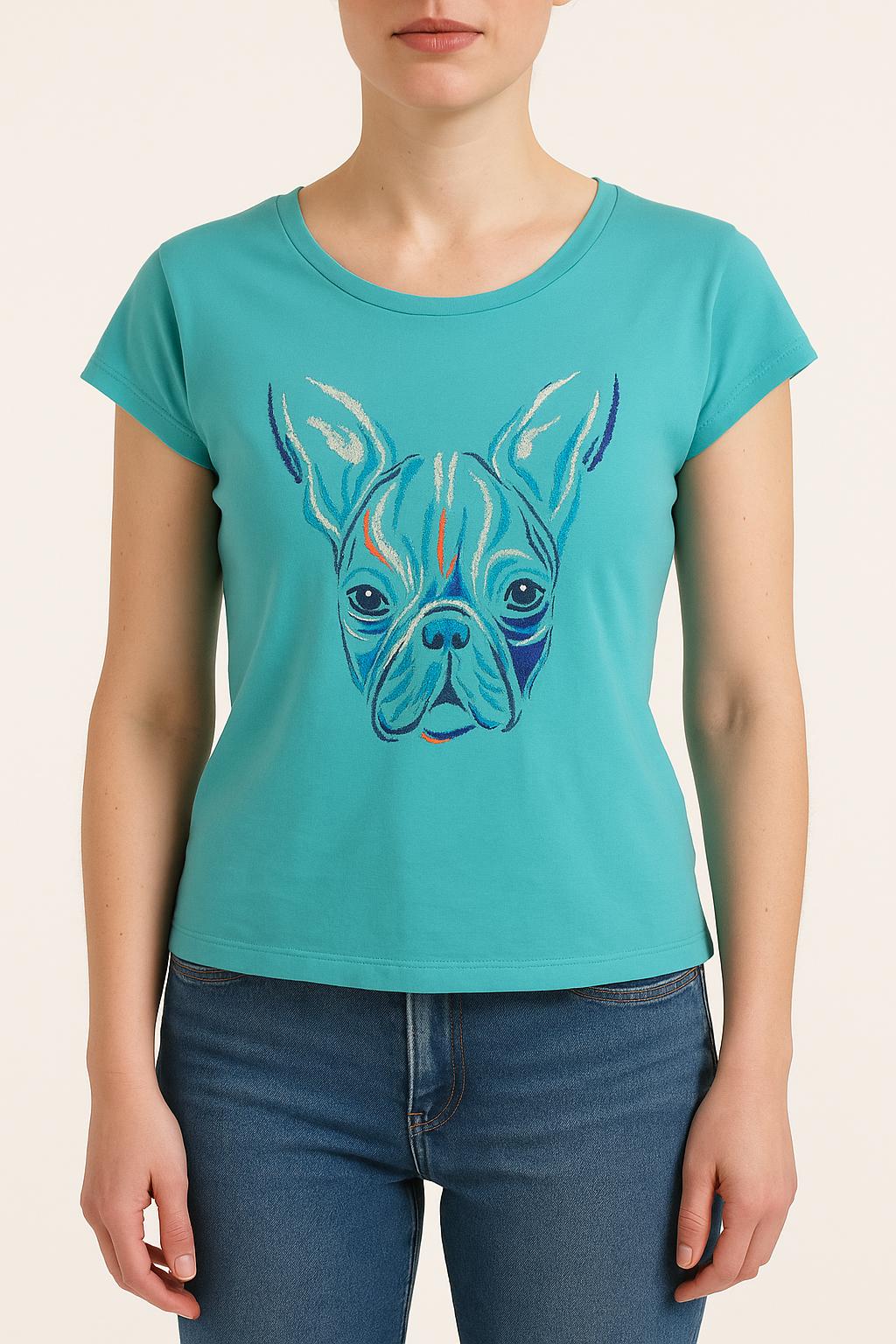 T-shirt bleu - Taille XS/34