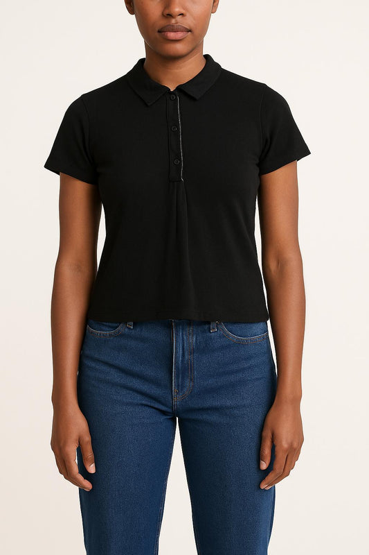 Polo Noir - Taille M/38