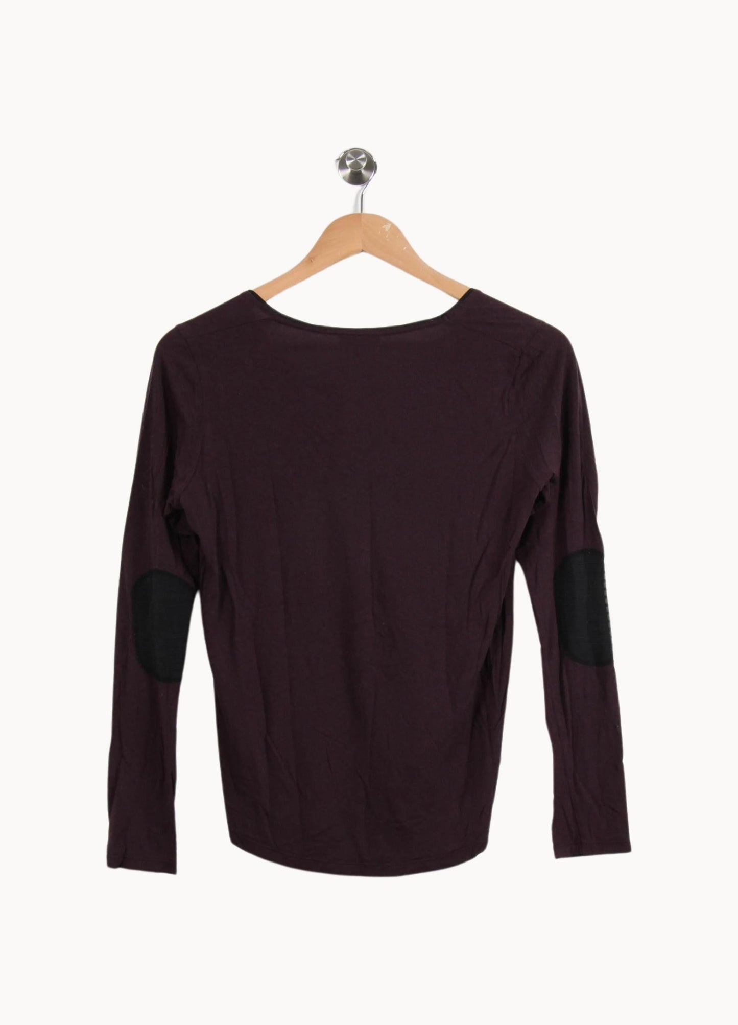 Tee-shirt Manches Longues Bordeaux - Taille M/38