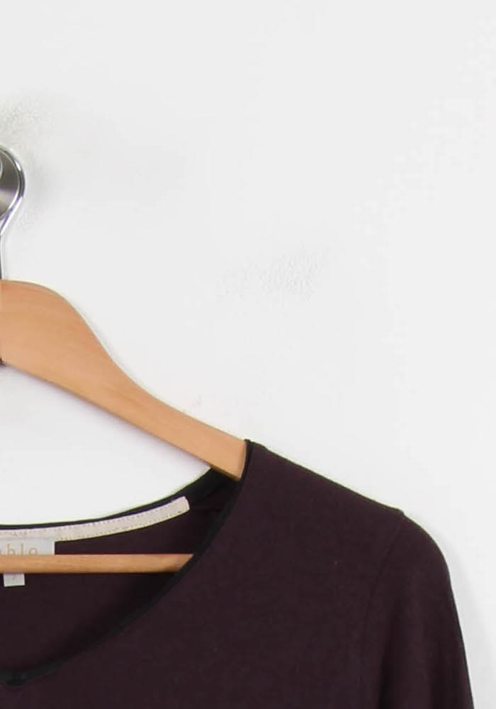 Tee-shirt Manches Longues Bordeaux - Taille M/38