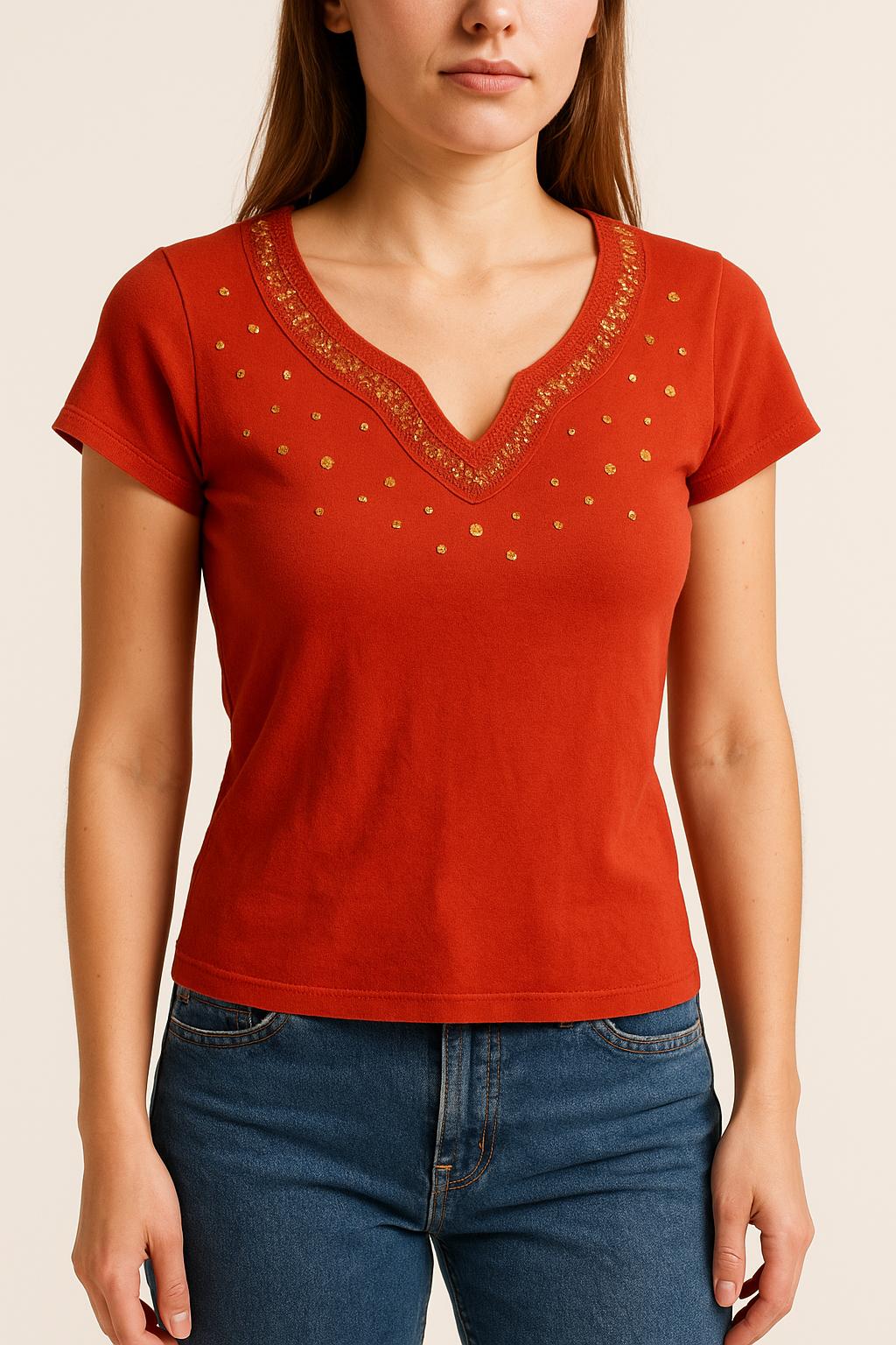 Tee-shirt Bordeaux - Taille XS/34