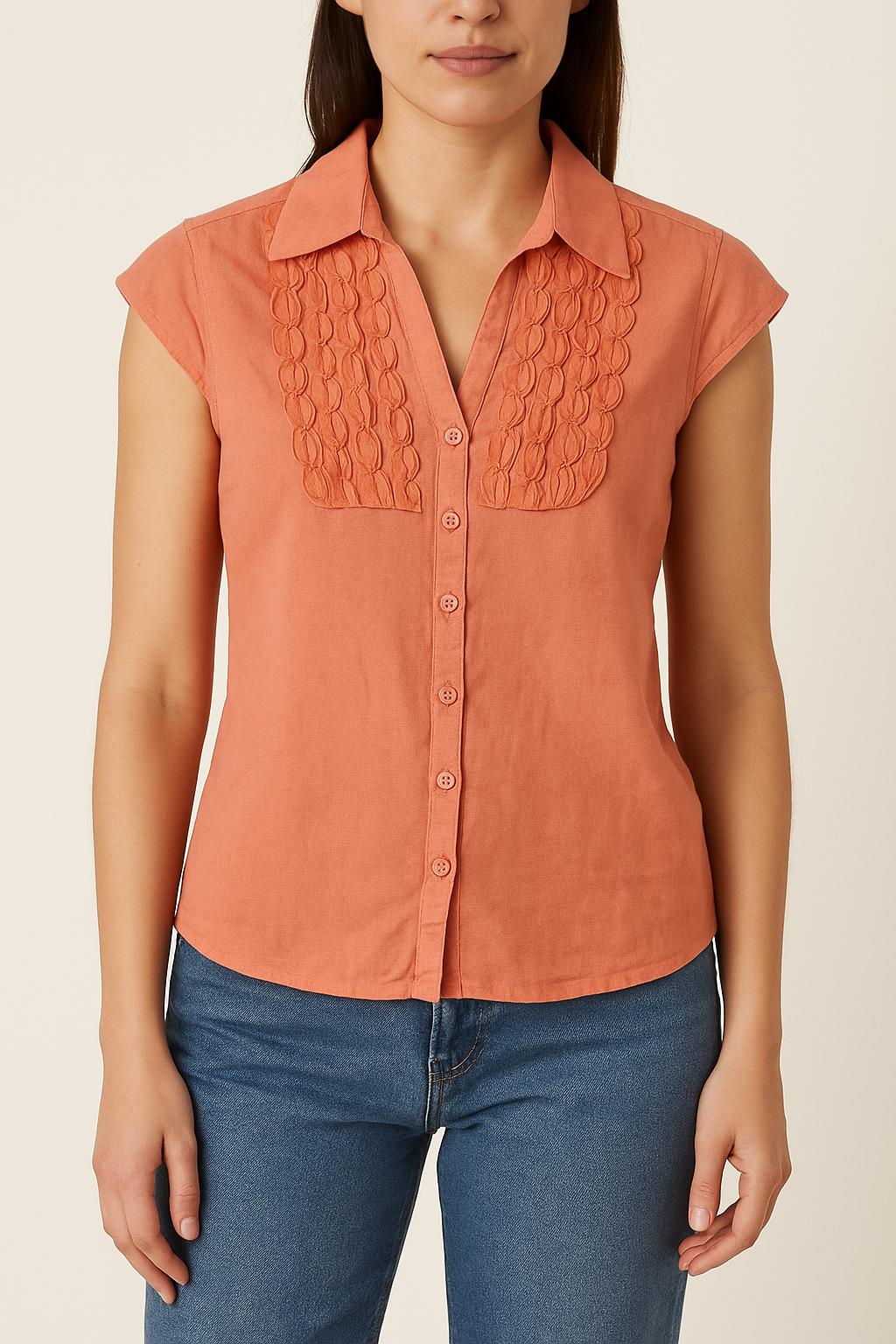 Blouse Orange - Taille S/36