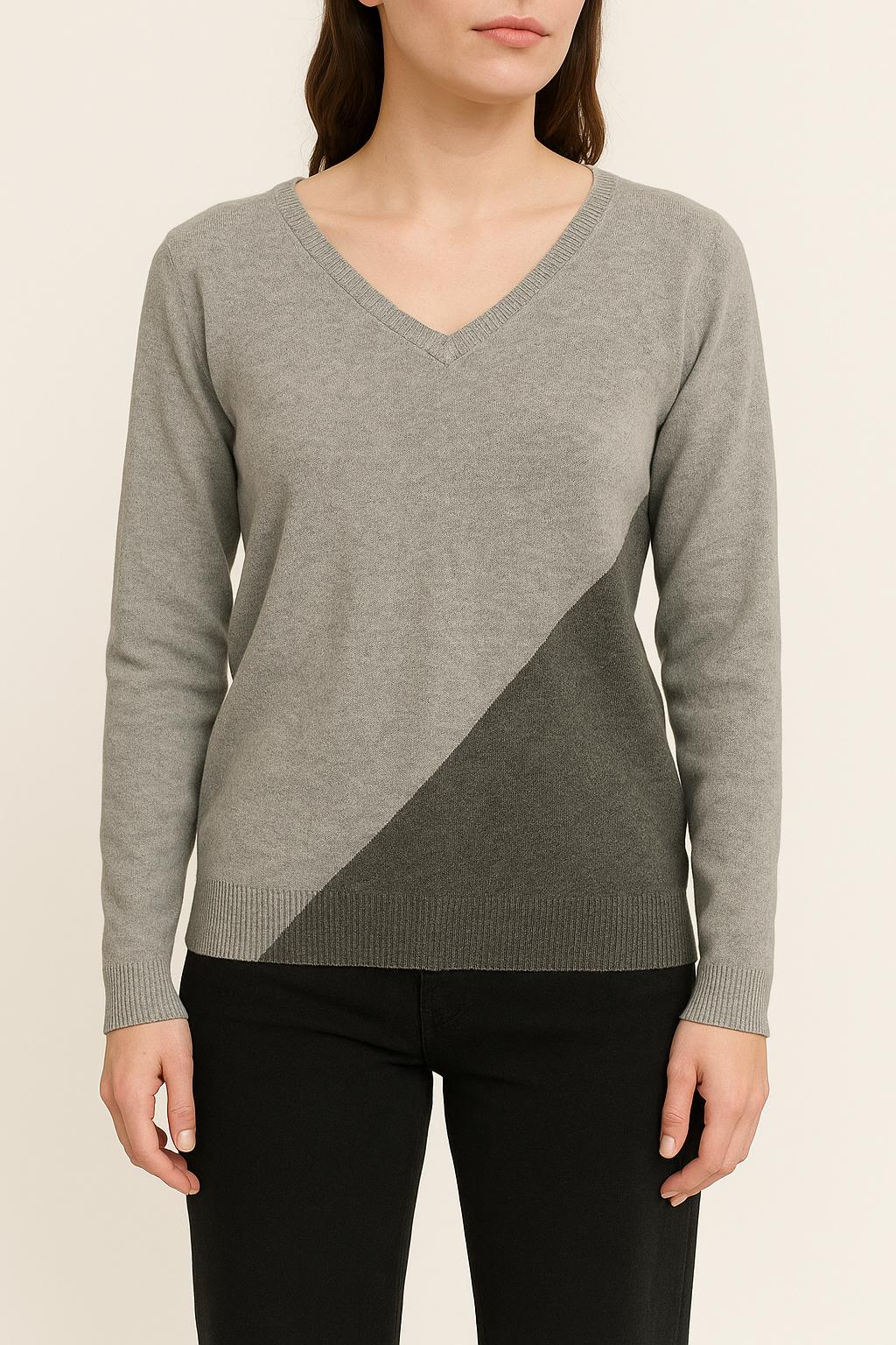 Pull Gris clair et Gris foncé - Taille M/38
