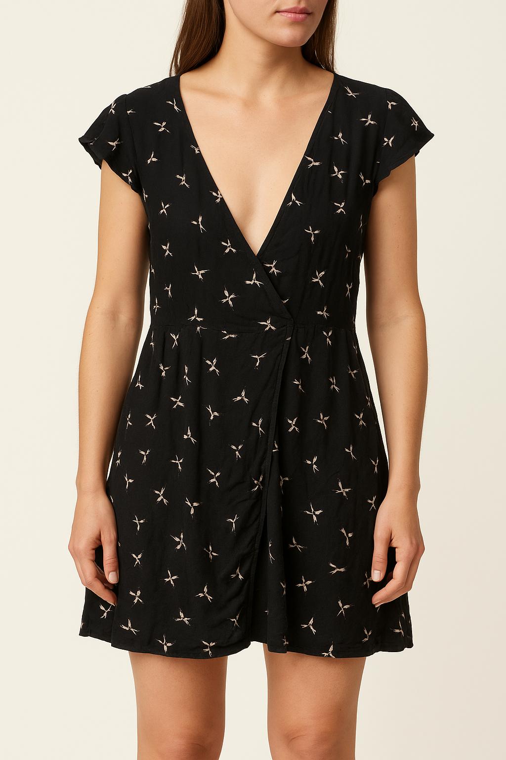 Robe noire à motifs - Taille XS/34