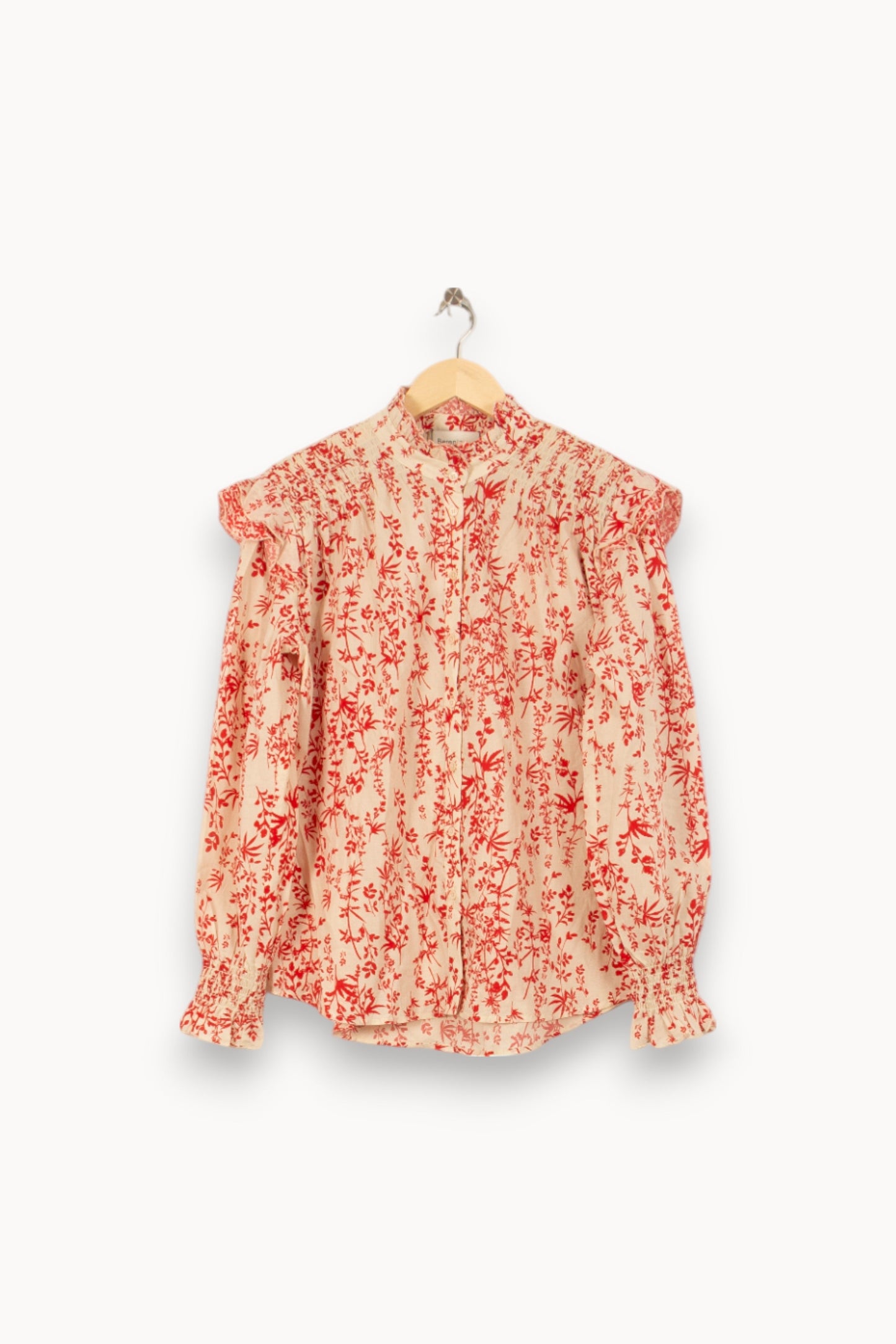 Blouse Écrue et Rouge - Taille L/40