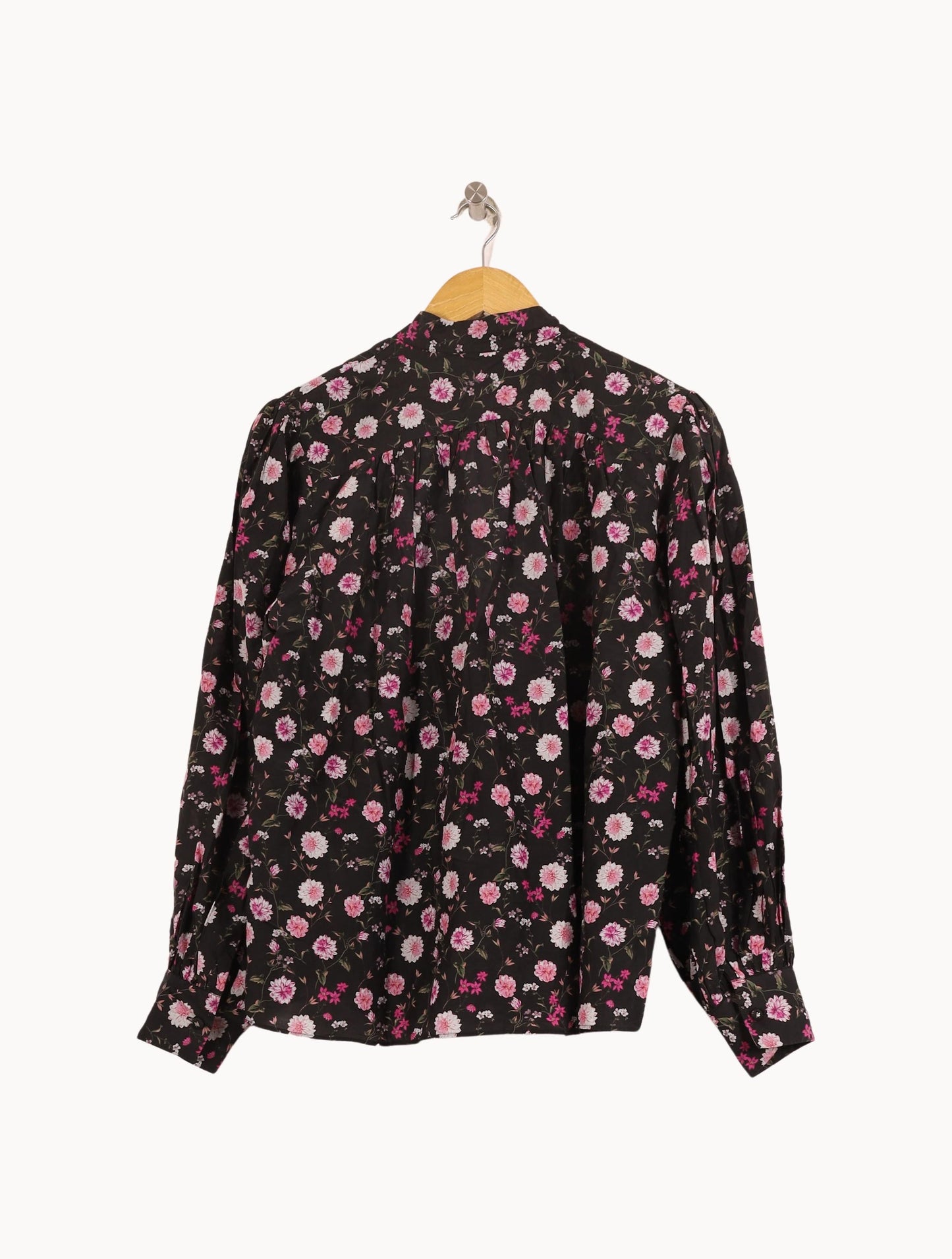Blouse Noire et Rose - Taille M/38
