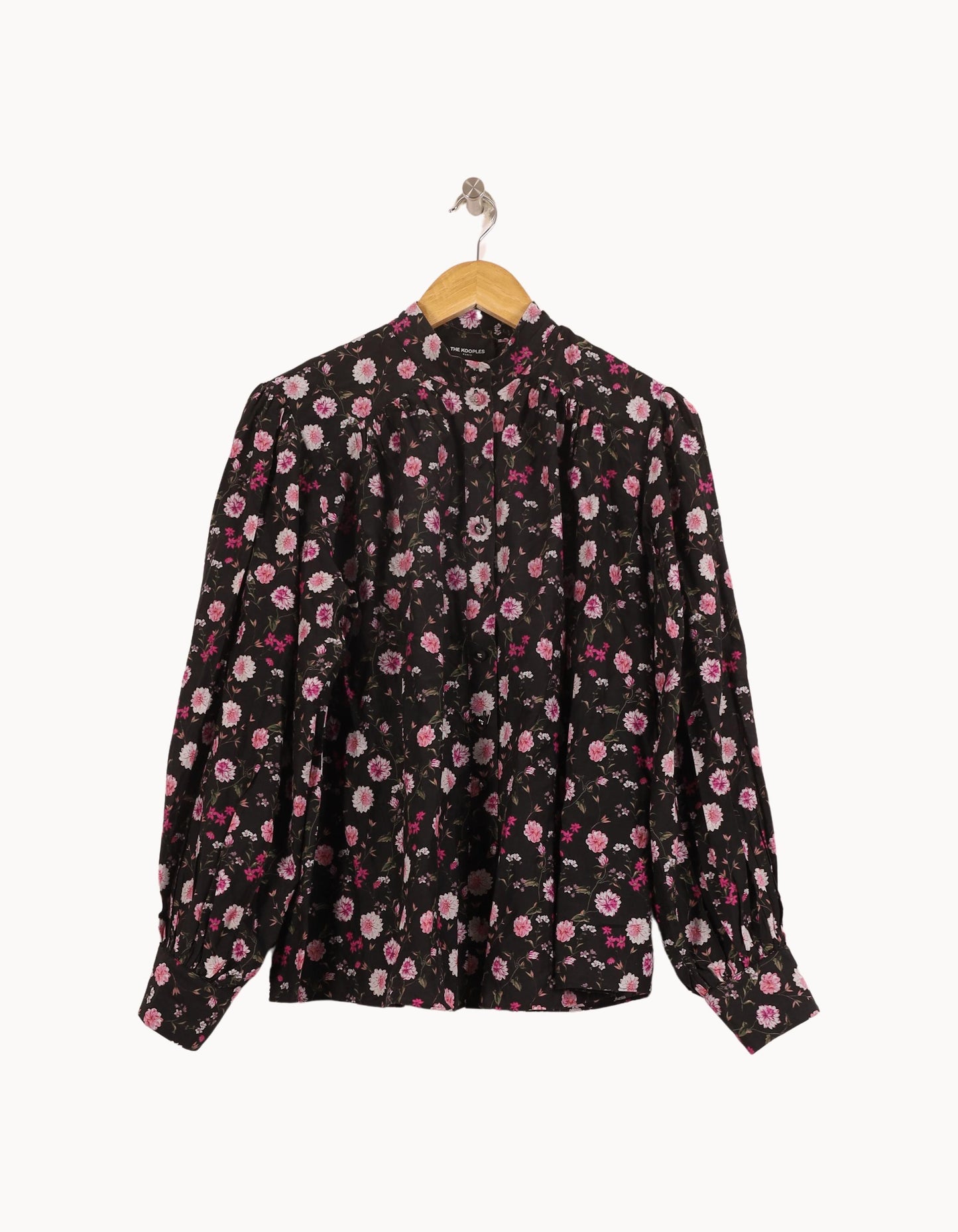 Blouse Noire et Rose - Taille M/38