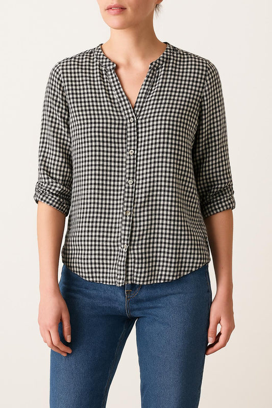 Blouse Noire et Blanche - Taille M/38