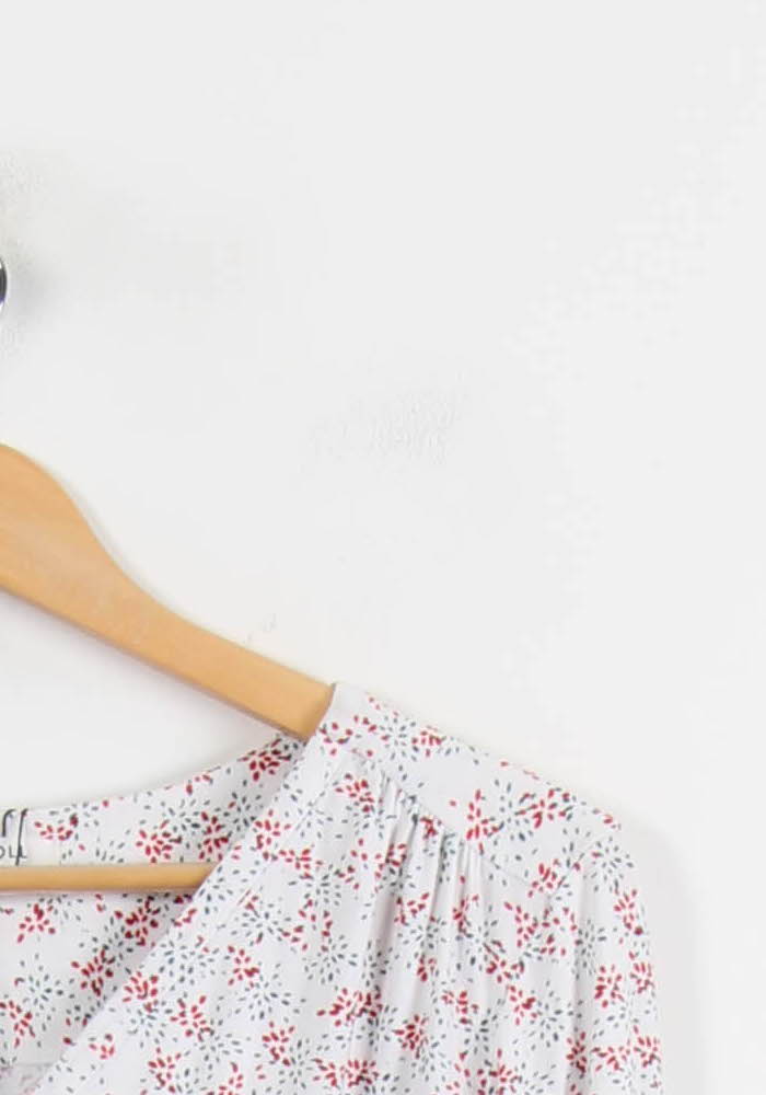 Blouse Blanche et Rouge - Taille XL/42