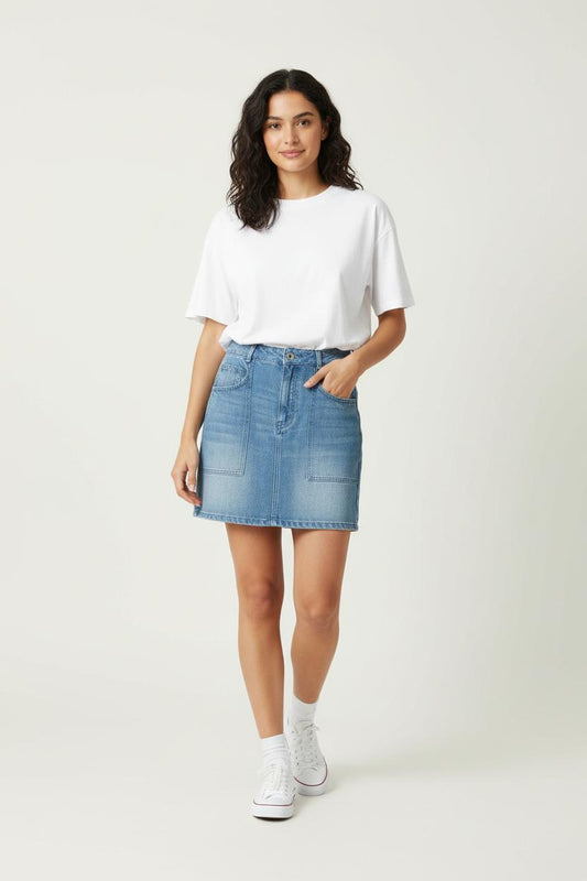 Jupe en Jean Bleue - Taille S/36