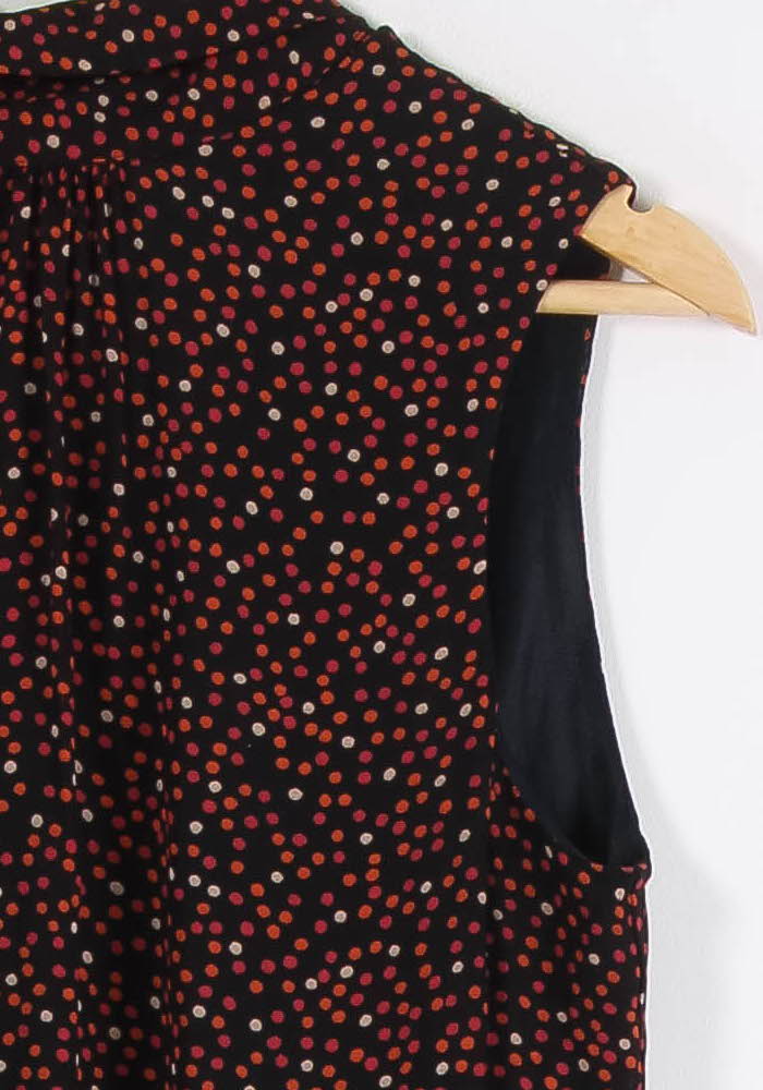 Blouse Sans Manches Noire et Rouge - Taille L/40