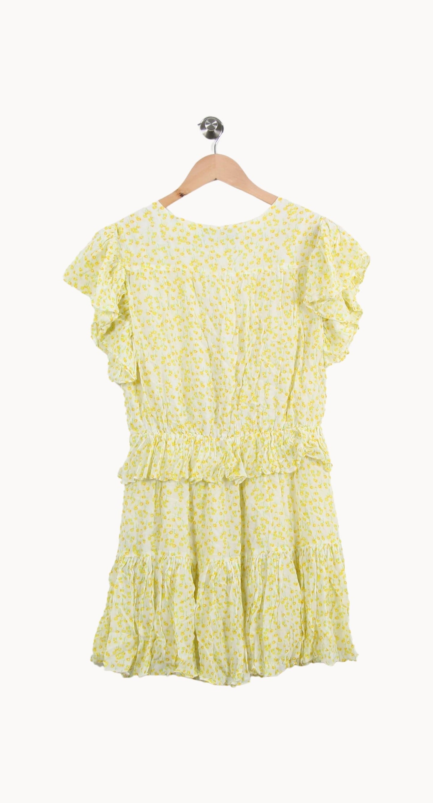 Robe Volantée Jaune - Taille L/40