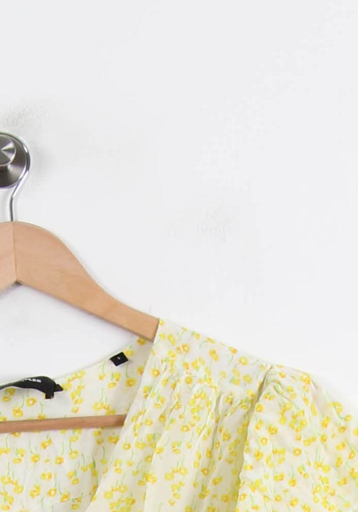 Robe Volantée Jaune - Taille L/40