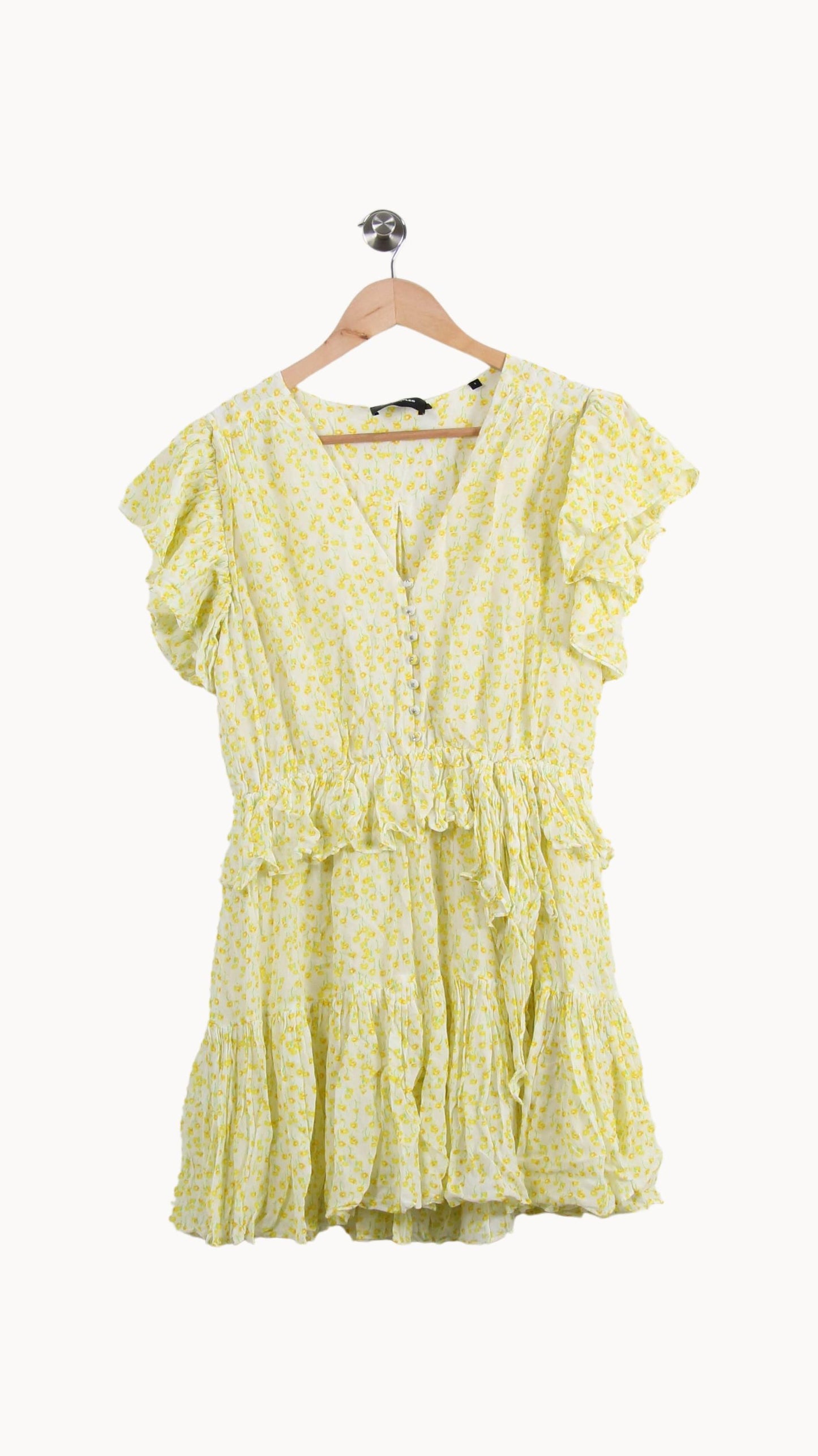 Robe Volantée Jaune - Taille L/40