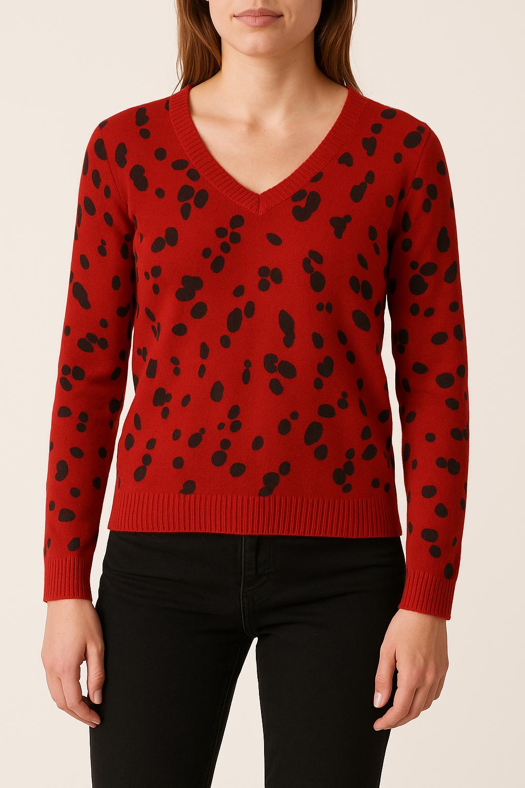 Pull Rouge et Noir - Taille S/36