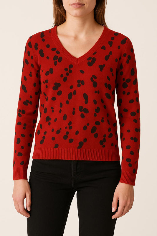 Pull Rouge et Noir - Taille S/36
