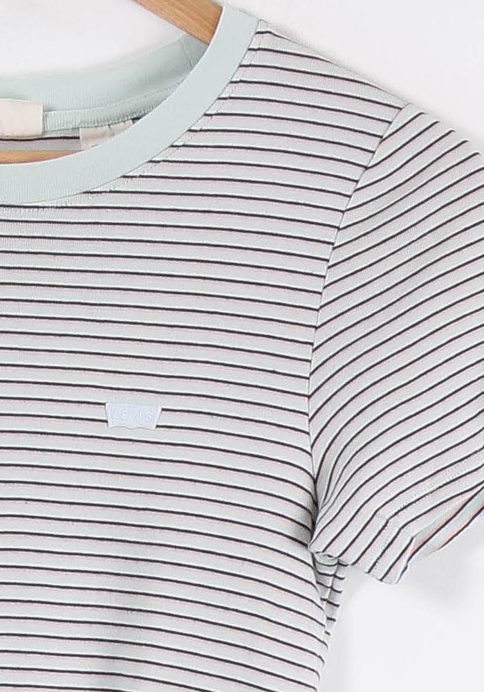 Tee-shirt Rayé Blanc et Noir - Taille M/38