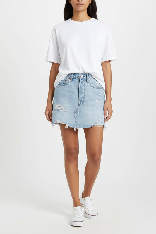 Jupe en Jean Bleue - Taille S/36