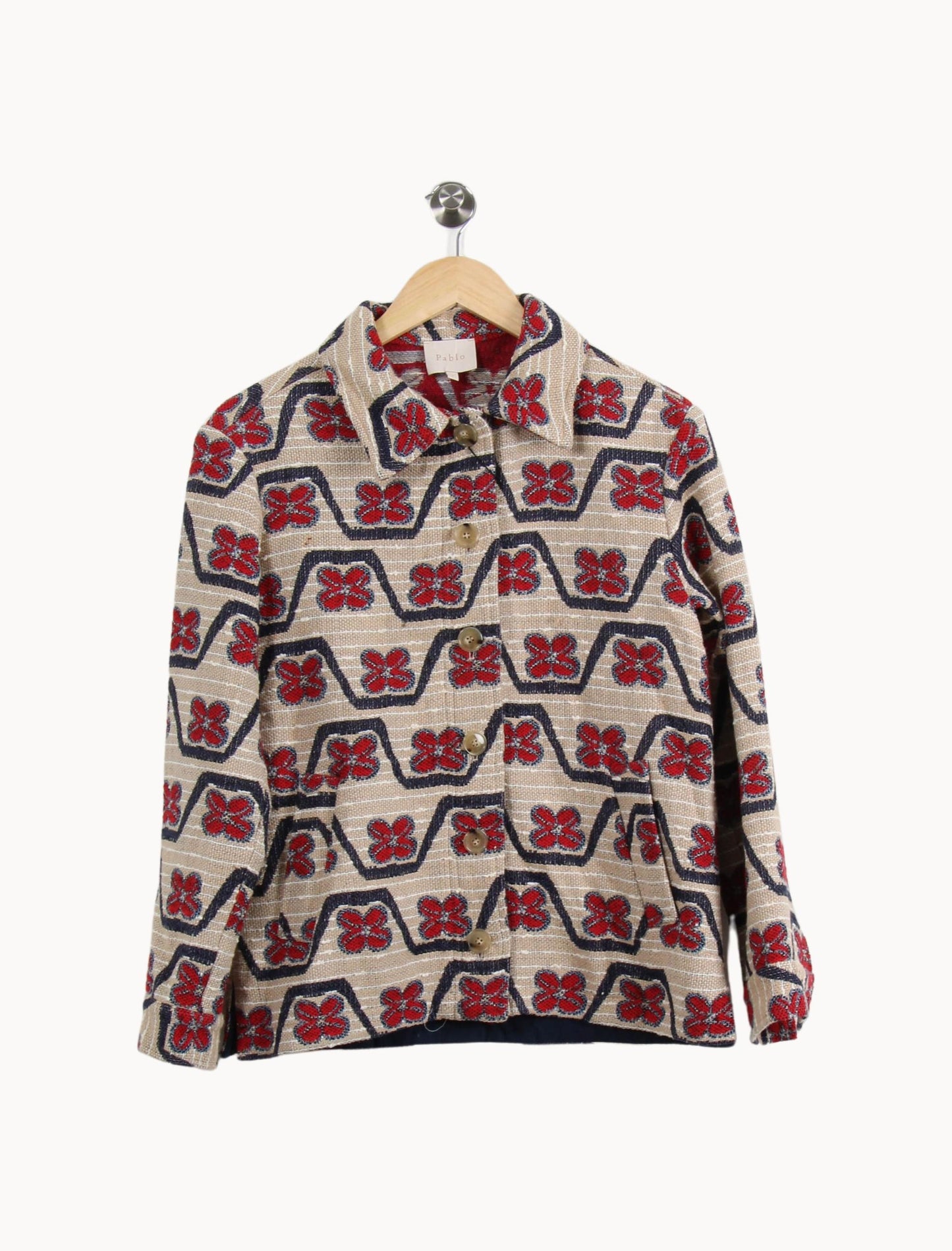 Veste Beige Rouge et Bleu - Taille S/36