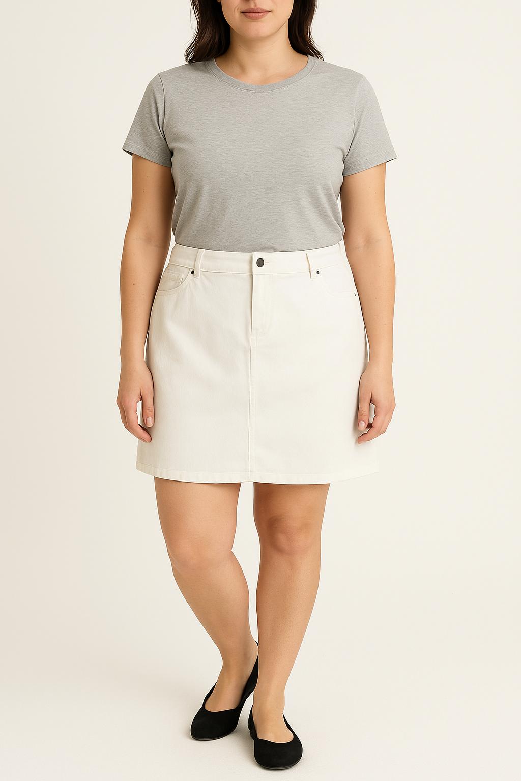 Jupe Courte Blanche - Taille XL/42