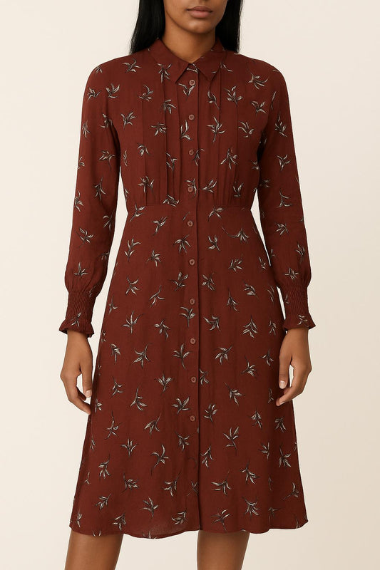 Robe Chemisier Longue Bordeaux - Taille S/36