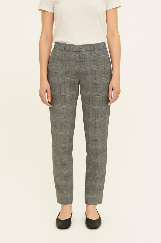 Pantalon Carreaux Gris et Noir - Taille M/38