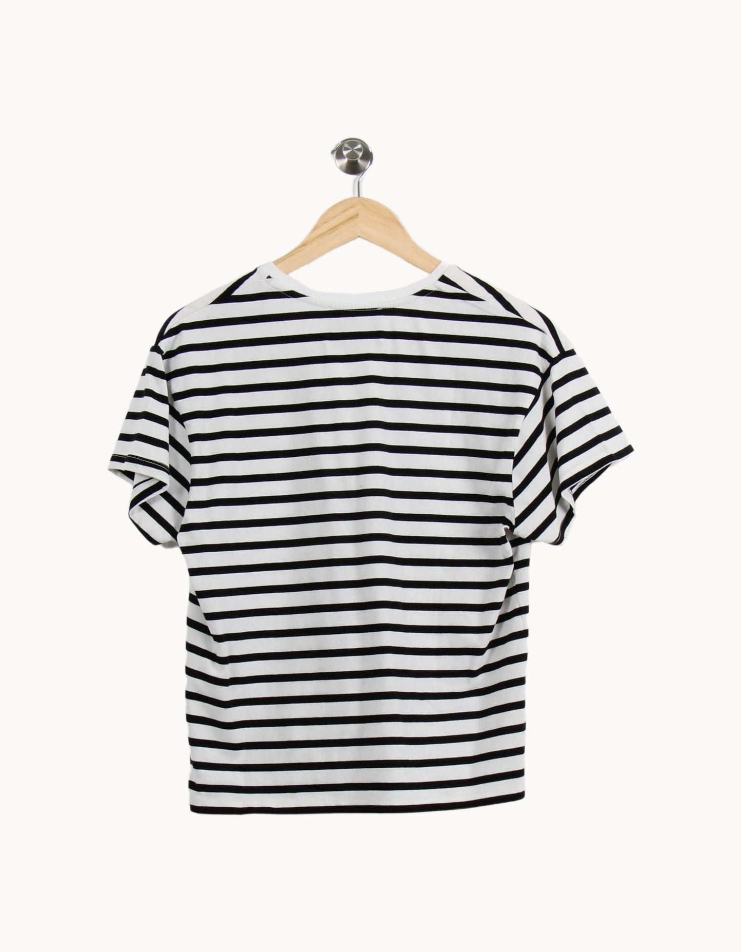T-shirt blanc et noir rayé - Taille XS/34