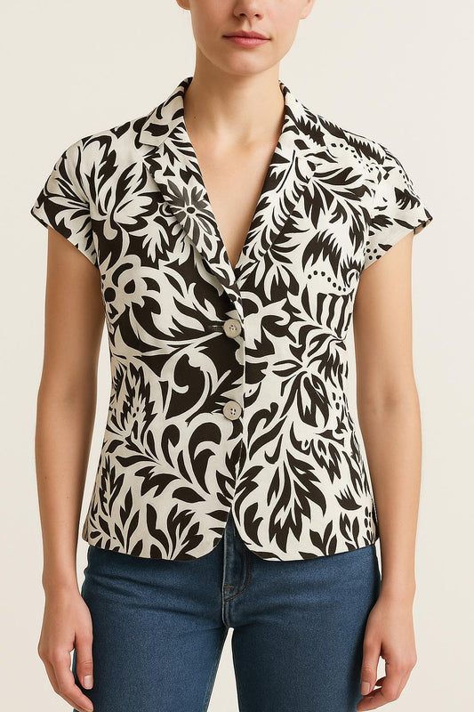 Veste Blanche et Marron - Taille S/36