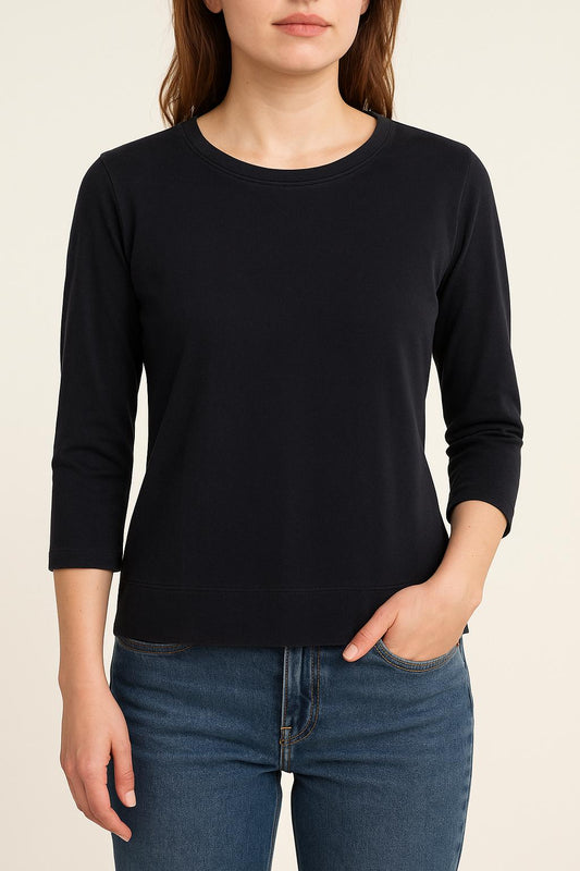 T-shirt manches longues bleu foncé - Taille XS/34