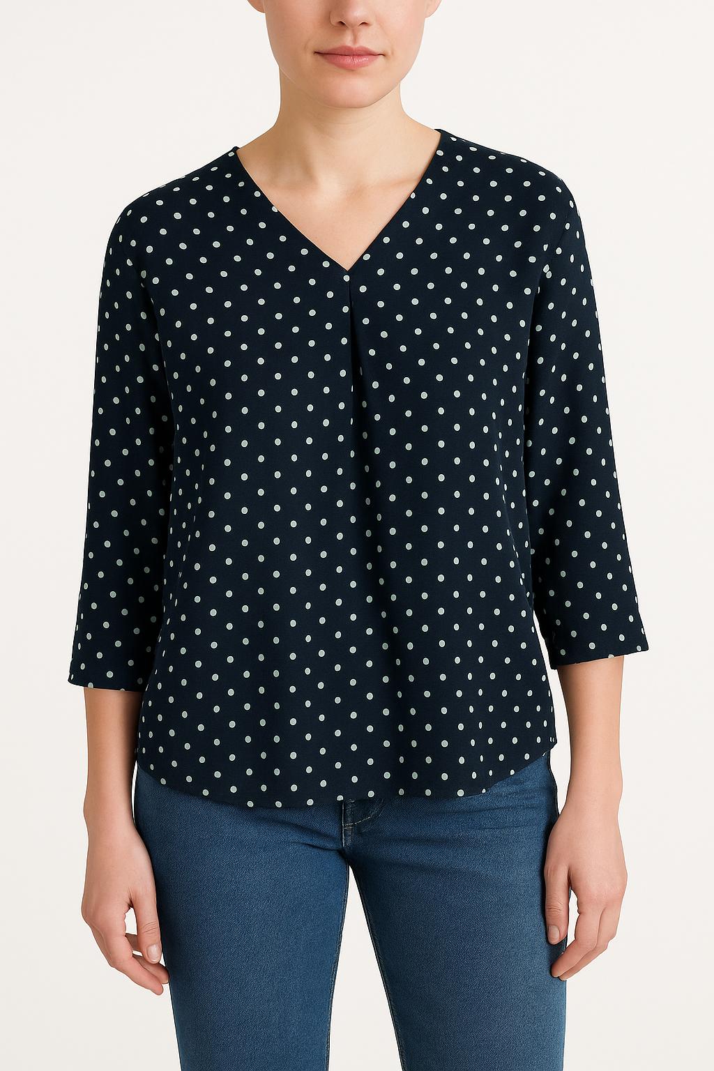 Blouse bleue à motifs - Taille M/38